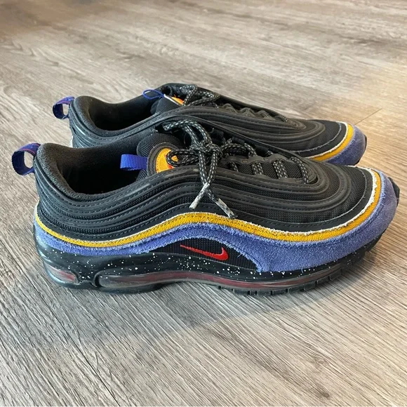 NIKE Air Max 97 ACG Terra Black Blue Yellow Sneakers DB4611-400 - Picture 1 of 13